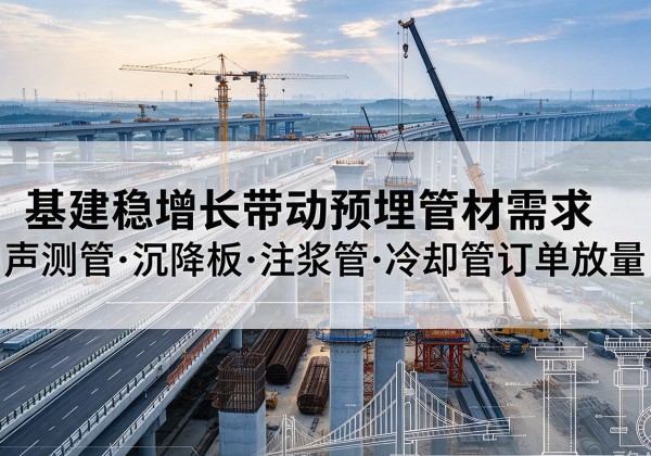 定兴基建稳增长带动预埋监测管材需求，声测管、沉降板、注浆管订单持续放量